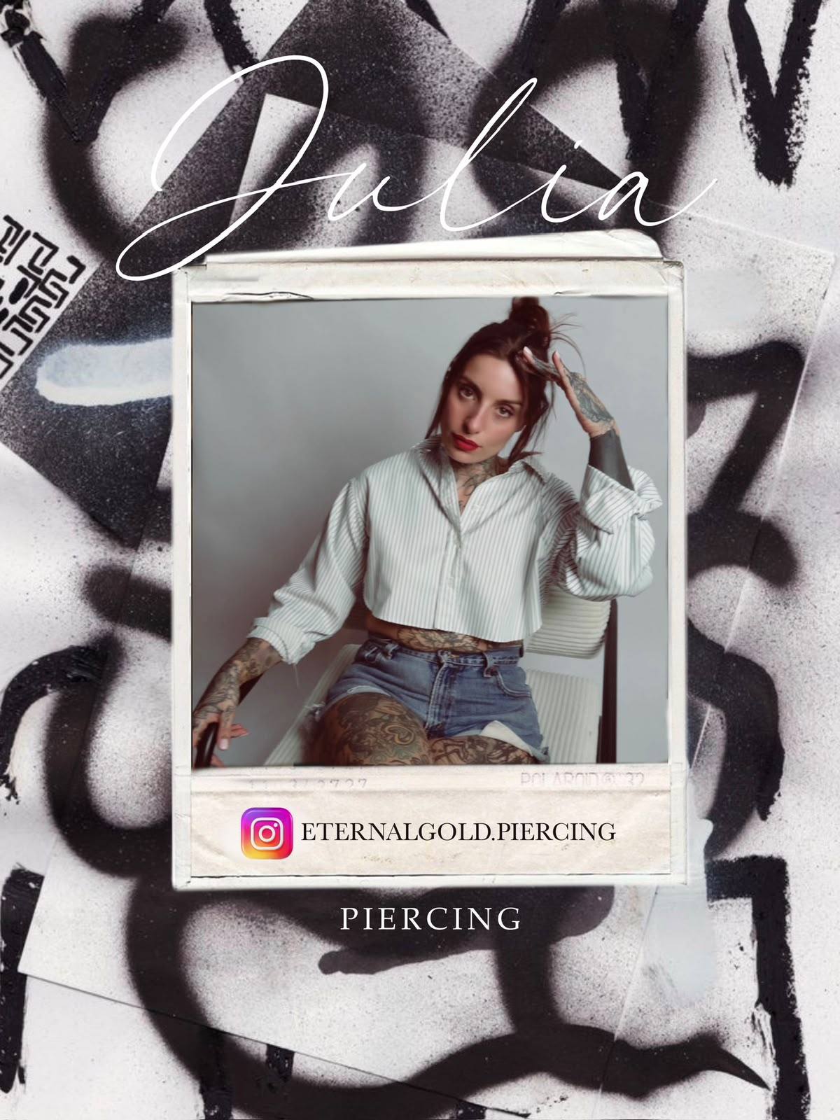 Portrait de Julia, perceuse chez Linked Tattoo
